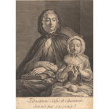 Éducation sèche et rebutante donnée par une prude.