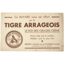 Buvard publicitaire. Tigre Arrageois.