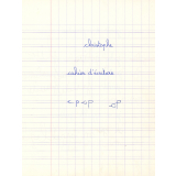 Cahier d'écriture