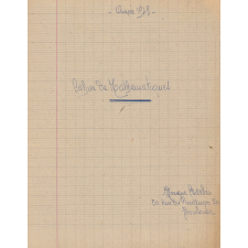 Cahier de mathématiques.