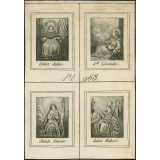 Images religieuses. Feuilles de saints. 