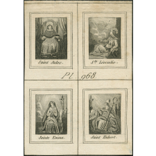 Images religieuses. Feuilles de saints.