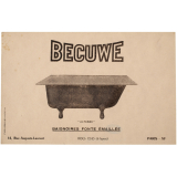 Buvard publicitaire. Becuwe. Baignoires fonte émaillée Altesse. 
