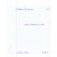 Cahier d'exercices de mathématiques