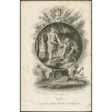Fables. L'avare ayant perdu son trésor. Le chartier embourbé. L'âne chargé de reliques. Le meunier, son fils et l'âne. L'enfant et le maître d'école. Illustrations.