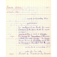 Cahier du jour