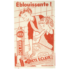 Buvard publicitaire. Pâte Éclair Acier.
