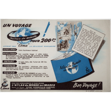 Buvard publicitaire. Céma. L'Atlas du monde en images.