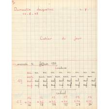 Cahier du jour