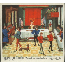 Image d'histoire - Enluminure - Festin de noces (Renaut de Montauban, manuscrit du XVe siècle)