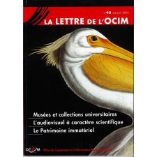 Musées et collections universitaires ; L'audiovisuel à caractère scientifique ; Le Patrimoine immatériel