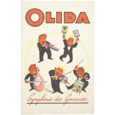Buvard publicitaire. Olida. Symphonie des gourmets. 