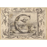 Alphabet anthropomorphe de Paulini. Ganimede rapito da Gioue.