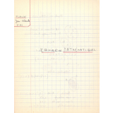 Cahier de mathématiques