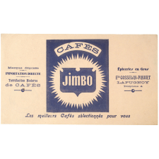 Buvard publicitaire. Cafés Jimbo.