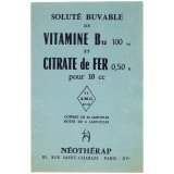 Buvard publicitaire. Néothérap. Soluté buvable de Vitamine B12 et Citrate de Fer.
