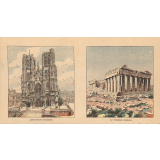 Série d'images sur les monuments d'Europe.  