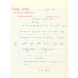 Cahier du jour