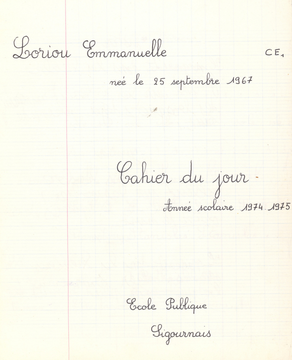 Cahier du jour