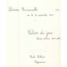 Cahier du jour