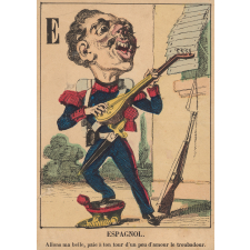 Carte alphabétique - Nationalité grotesque. Espagnol.