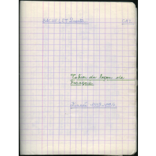 Cahier de leçons de français
