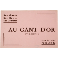 Buvard publicitaire. Au Gant d'or. Rouen.