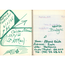 Cahier de sciences naturelles, Biologie