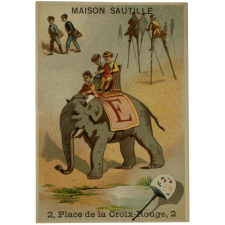 Cartes réclame alphabétiques. Maison Sautille.