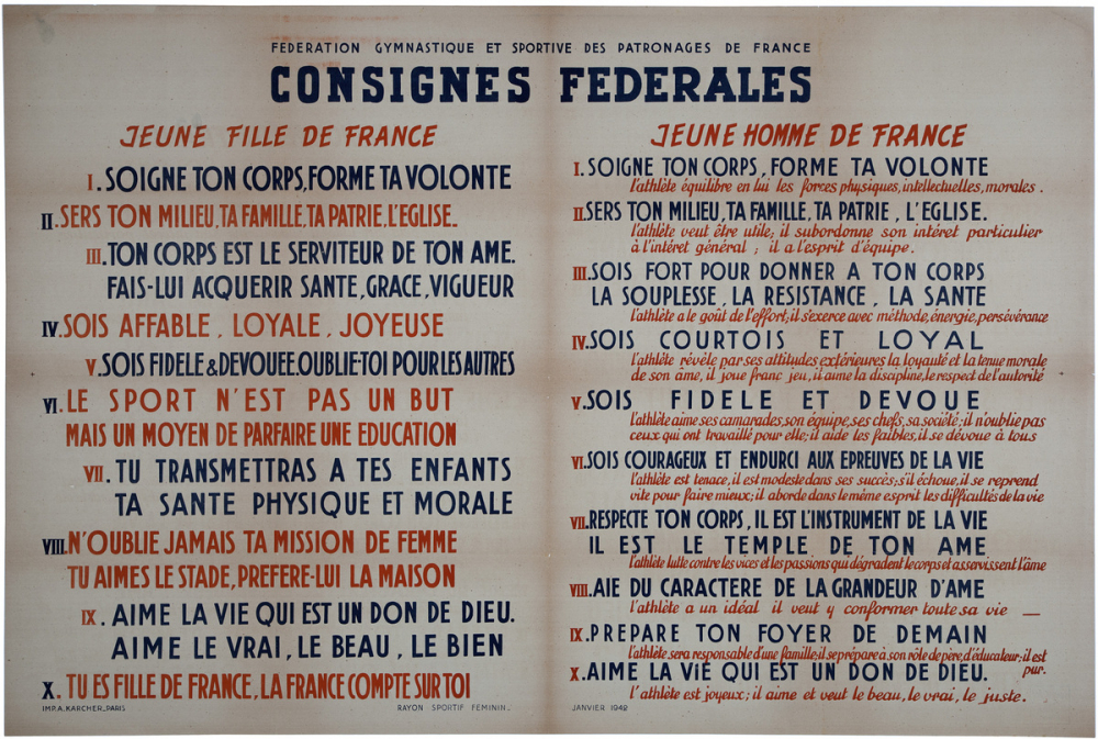 Fédération gymnastique et sportive des patronages de France : consignes fédérales