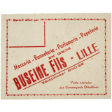 Buvard publicitaire. Buseine Fils. Mercerie-Bonneterie.