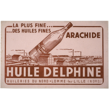 Buvard publicitaire. Huile Delphine.