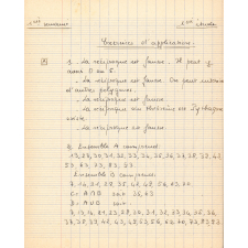 Cahier d'exercices de mathématiques