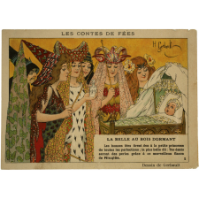 Cartes réclame. Alcool de Menthe de Ricqlès. La Belle au Bois Dormant.