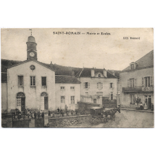 Saint-Romain - Mairie et Ecoles.
