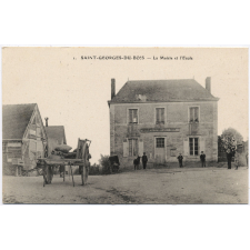 1 - Saint-Georges-du-Bois - La Mairie et l'Ecole.