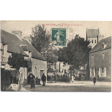 Gourbesville - L'Eglise et L'Ecole des Garçons.