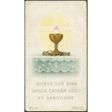 Image religieuse. Quibus sub bina specie carnem dedit et sanguinem.