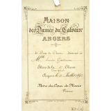 Ex-praemio . Maison des Dames du Calvaire, Angers.
