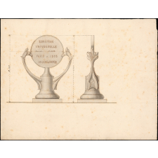 Exposition Universelle Paris 1878. Argent & bronze. Esquisse.