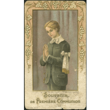 Image religieuse. Souvenir de Première communion.