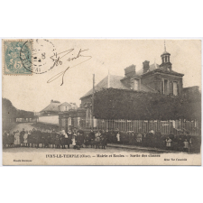 Ivry-le-Temple (Oise) - Mairie et Ecoles - Sortie des Classes.