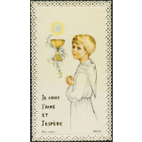 Image religieuse. Je crois, j'aime et j'espère.