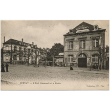 60 - Bernay - L'Ecole Communale et le Théâtre.