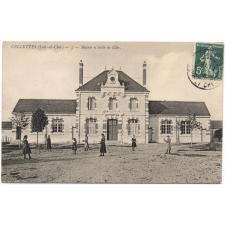 Cellettes (Loir-et-Cher) - 3 - Mairie et école de filles.