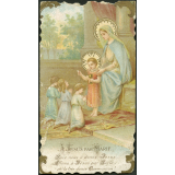 Image religieuse. A Jésus par Marie.