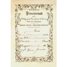 Ex-praemio . Pensionnat des religieuses Ursulines de Jésus Dites de Chavagnes.