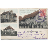 Gruss aus Winzenbach i. Els. - Schulhaus - Pfarrhaus - Wirtschaft Zum Hirsch von Georg Busch.