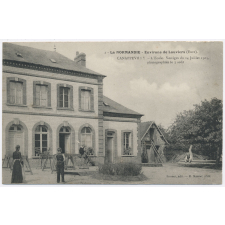 2 - La Normandie - Environs de Louviers (Eure) - Canappeville - L'Ecole - Vestiges du 14 juillet 1905, photographiés le 3 Août.