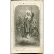 Image religieuse. La foi, l'espérance, la charité.